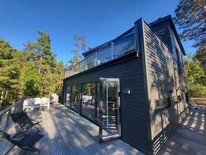 Comfortable seaside villa in the Nordic Archipelago by four star resort