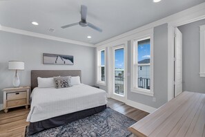 4 bedrooms, hypo-allergenic bedding, iron/ironing board, WiFi