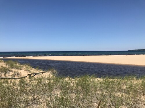 Right on the river and close to Lake Superior