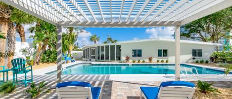 Outdoor pool, a heated pool