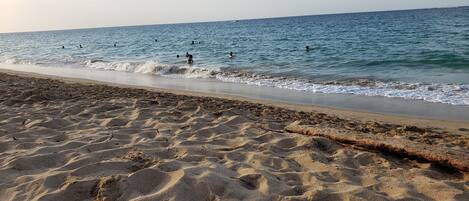 Sun-loungers, beach towels