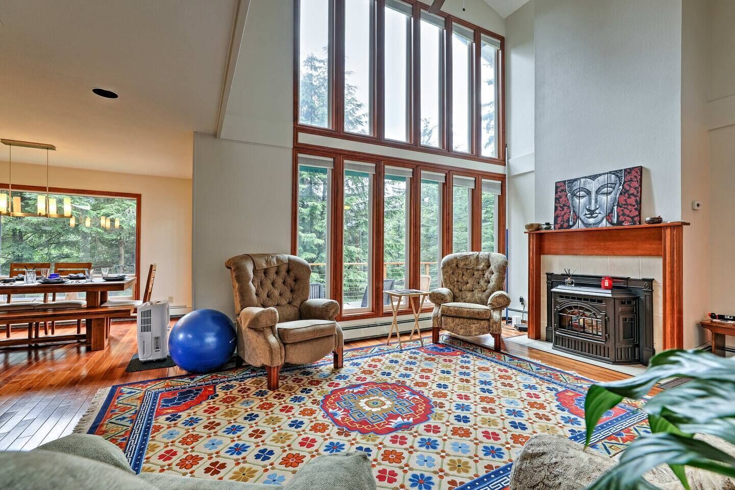 TV, fireplace, stereo