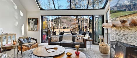 TV, fireplace, DVD player