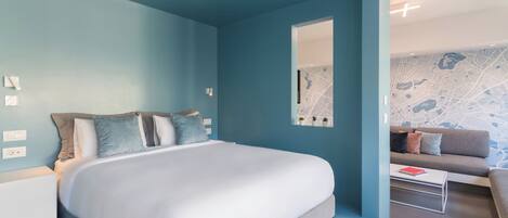 アパートメント 1 ベッドルーム (Aqua) | エジプト綿のシーツ、高級寝具、セーフティボックス (室内)、客室ごとに異なる装飾