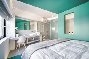公寓, 2 间卧室 (Green) | 埃及棉床单、高档床上用品、客房内保险箱、特色装修