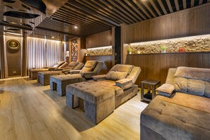 Phòng trị liệu đôi, phòng tắm hơi, phòng xông hơi, massage đá nóng 