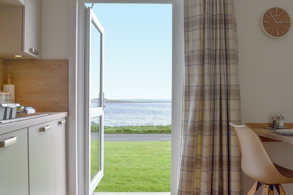 Delightful view from the kitchen area | Rockworks Chalets No. 3 - Rockworks Chalets, Holm, near Kirkwall