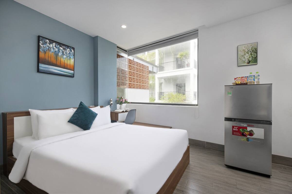 Studio Deluxe, quang cảnh thành phố | Bộ đồ giường cao cấp, minibar, bàn, phòng cách âm 