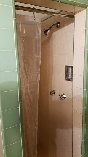 Studio | Bathroom | Shower, towels, soap, shampoo - The Washoe (South Lake Tahoe)