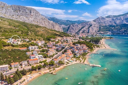 Herrlicher Meerblick, Gehentfernung zum Zentrum von Omiš