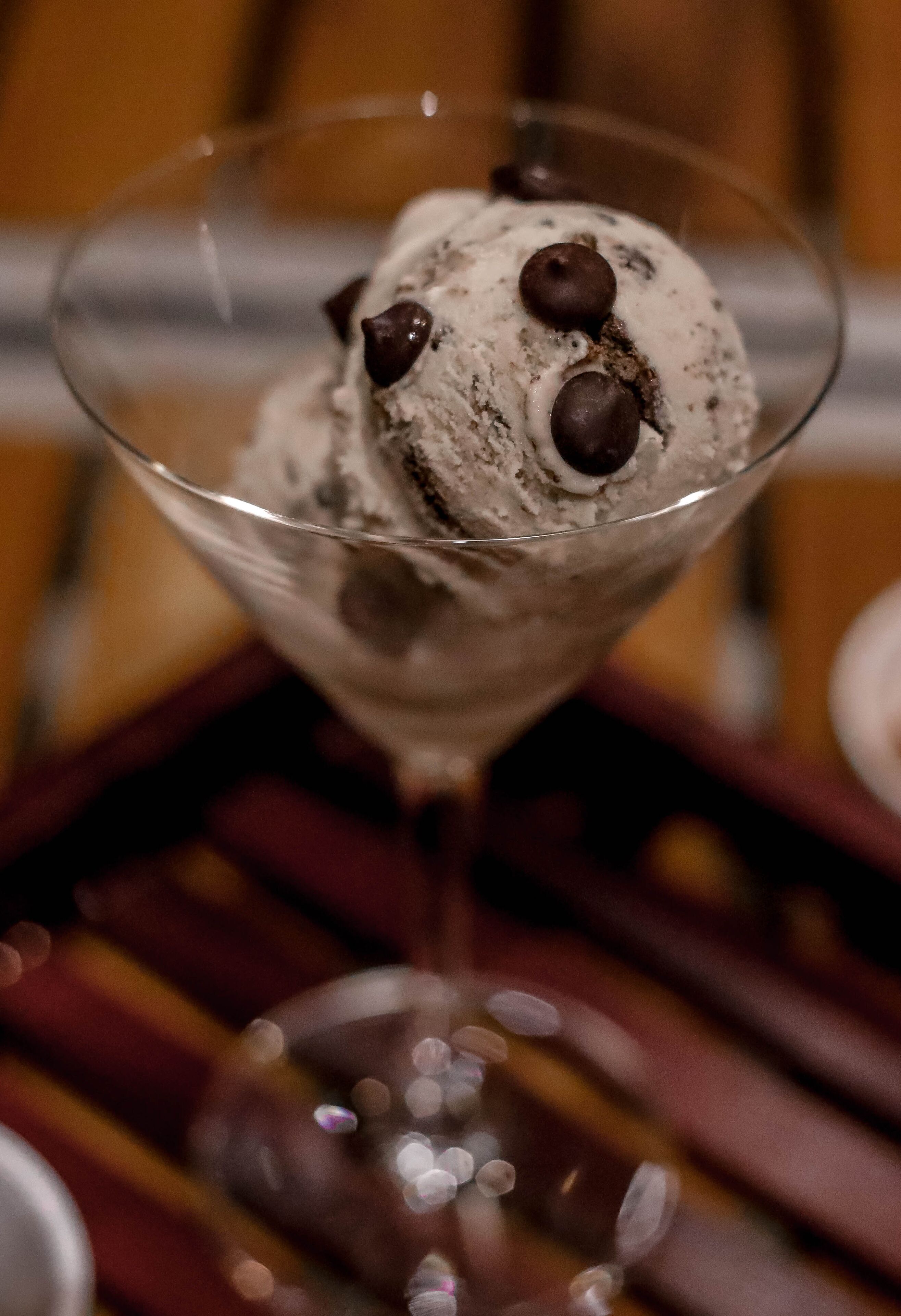A dessert in a glass.