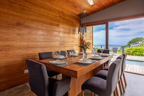 Dining - Luxurious Ocean View 18 Acre Private Rainforest Estate, Wildlife and Concierge (Uvita)