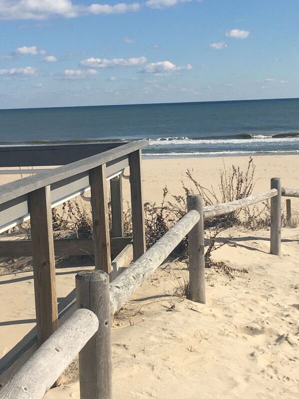 Beach nearby, sun-loungers