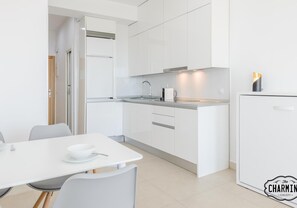Fridge, microwave, coffee/tea maker, toaster