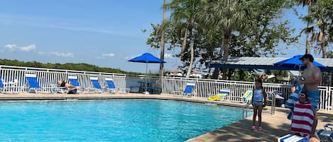 Outdoor pool, a heated pool