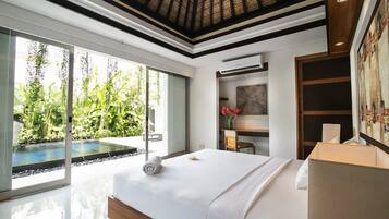 Luxe villa, 2 slaapkamers, privézwembad | 3 slaapkamers, lakens van Egyptisch katoen, luxe beddengoed