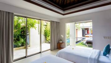 Luxury Villa, 2 Bedrooms, Private Pool | Egyptian cotton sheets, premium bedding, down comforters, pillowtop beds