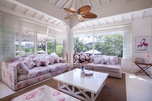 Luxury Villa, 6 Bedrooms | Living room | Flat-screen TV - Villa Kalani (Kerobokan)