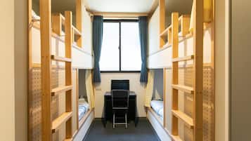 Desk, laptop workspace, blackout drapes, free WiFi