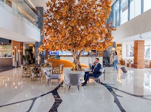 Sitteområde i lobbyen