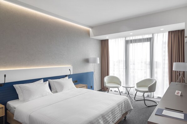 Standard Double Room | In-room safe, desk, laptop workspace, blackout drapes - Atrium Hotel (Mahilyow)