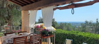 Typical Tuscan country house on the hills between Viareggio and Camaiore.