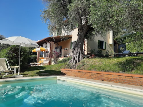Typical Tuscan country house on the hills between Viareggio and Camaiore.