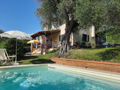Typical Tuscan country house on the hills between Viareggio and Camaiore.
