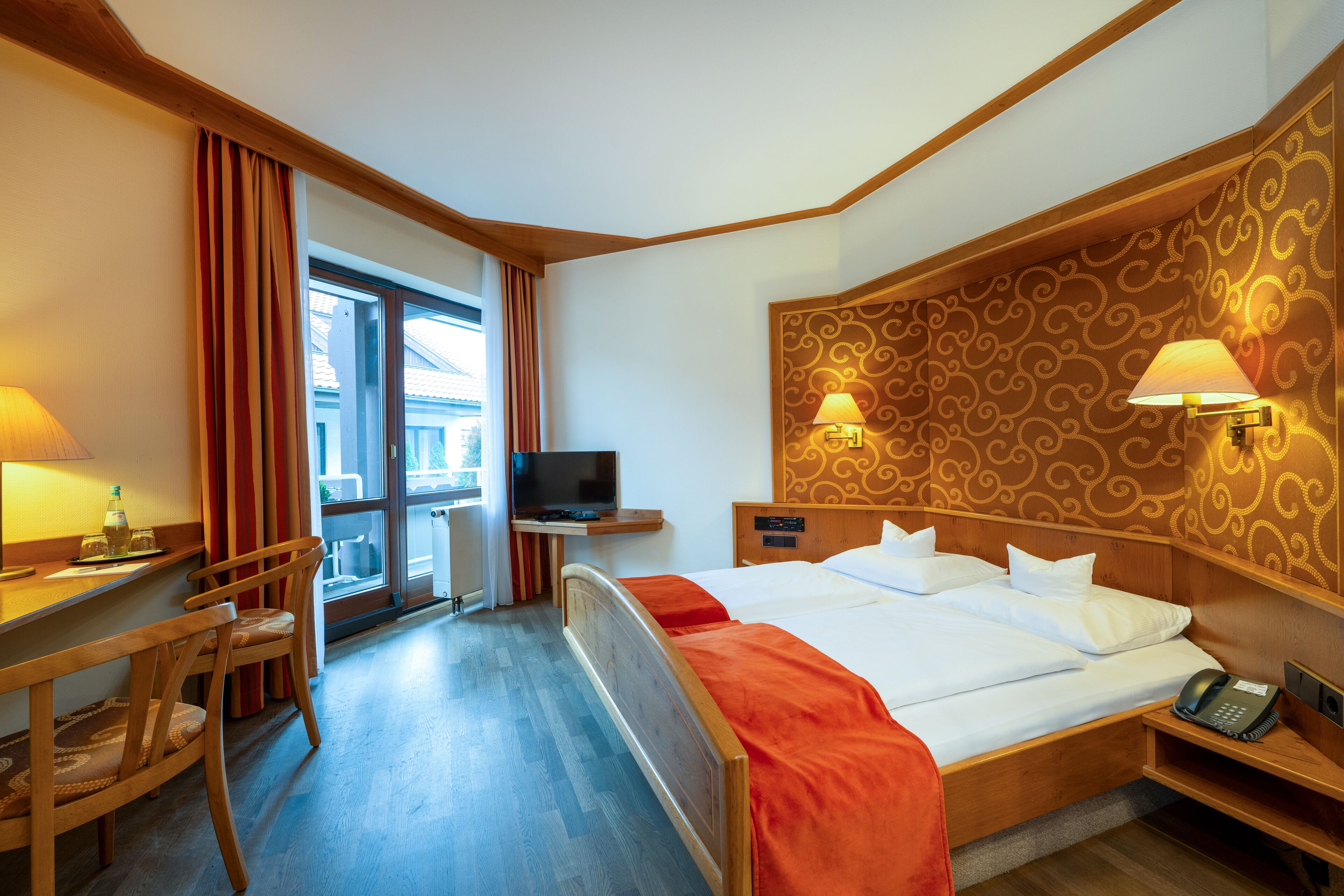 comfort double room | hypo-allergenic bedding, in-room safe, desk, laptop workspace