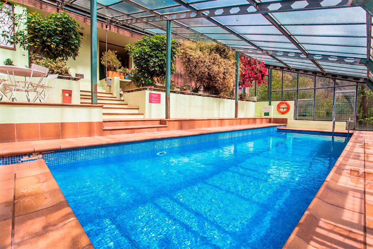 Indoor pool, a heated pool