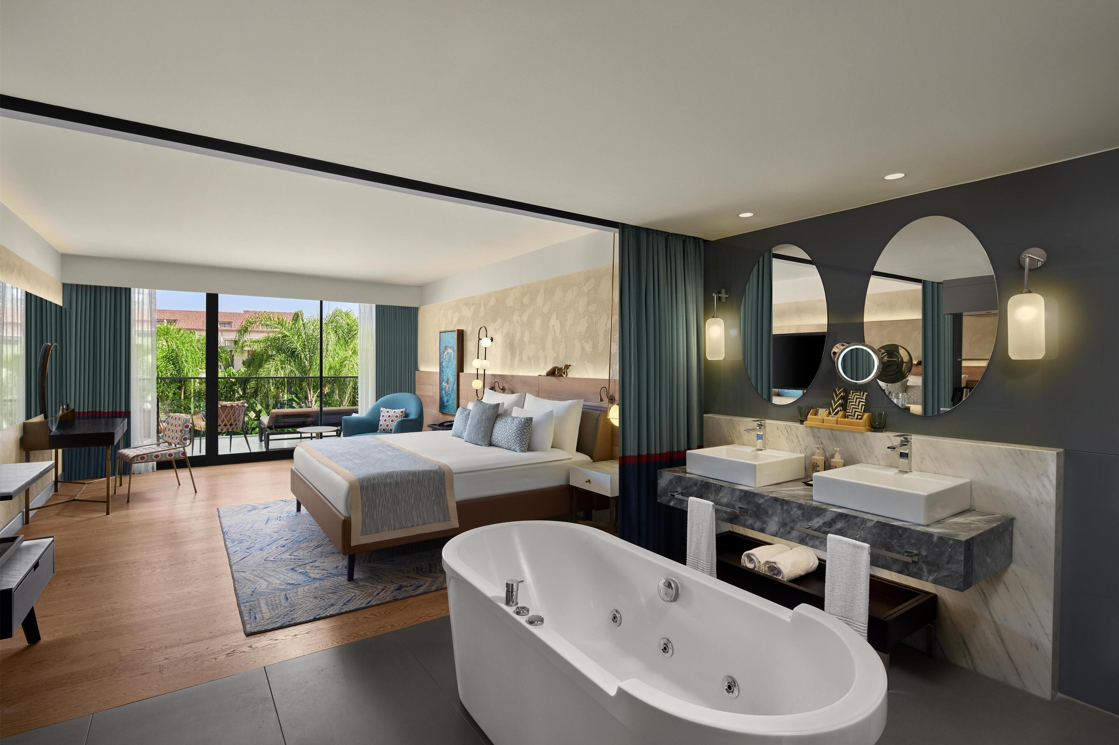 Shower, hydromassage showerhead, eco-friendly toiletries, hair dryer