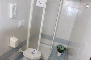 Douche, articles de toilette gratuits, sèche-cheveux, bidet