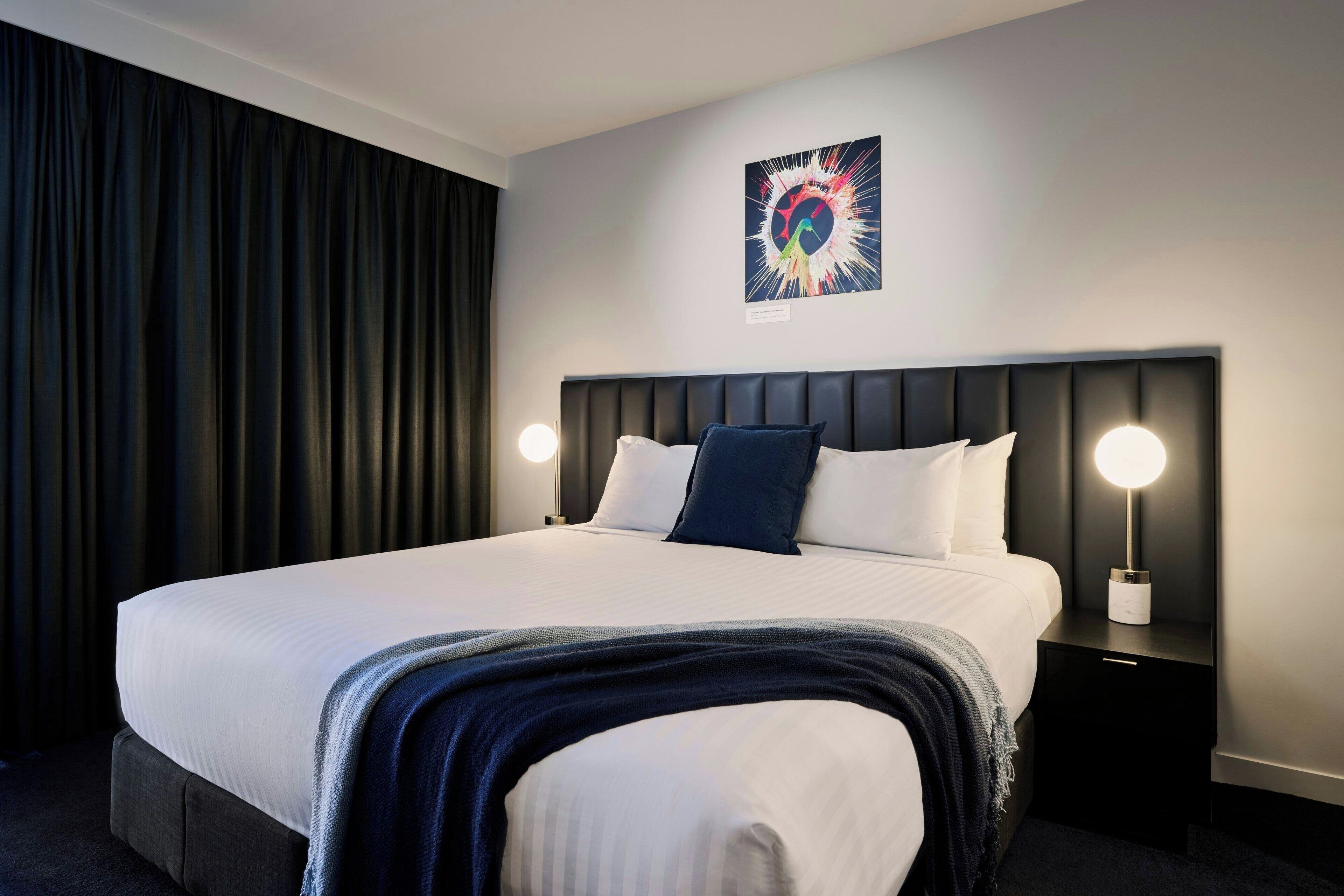 Premium bedding, pillow-top beds, free minibar, in-room safe