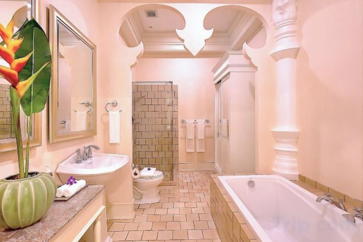 Bathroom | Shower, free toiletries, hair dryer, bathrobes