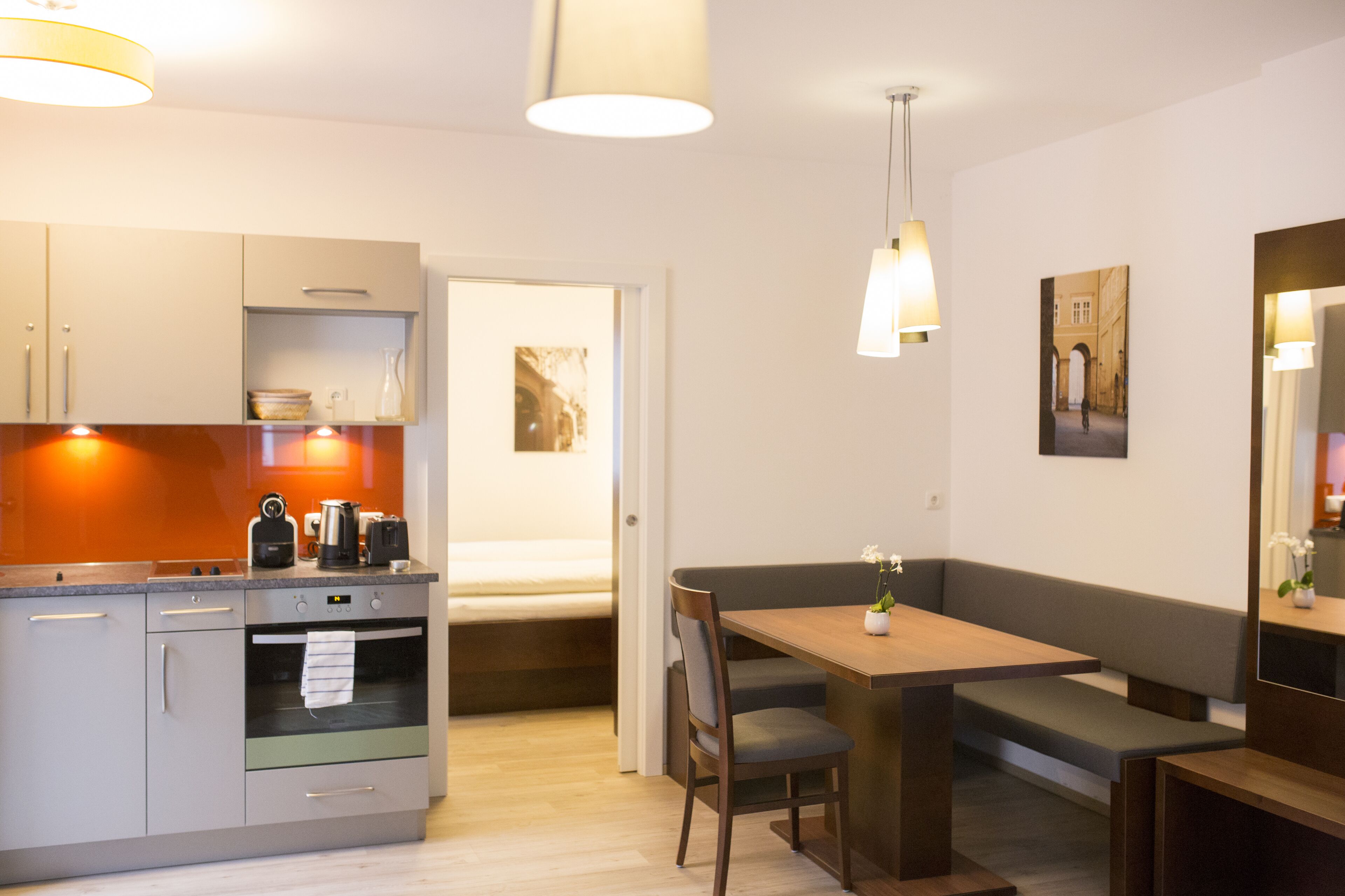 Holiday Apartment Stadtleben | Eget pentry | Vattenkokare