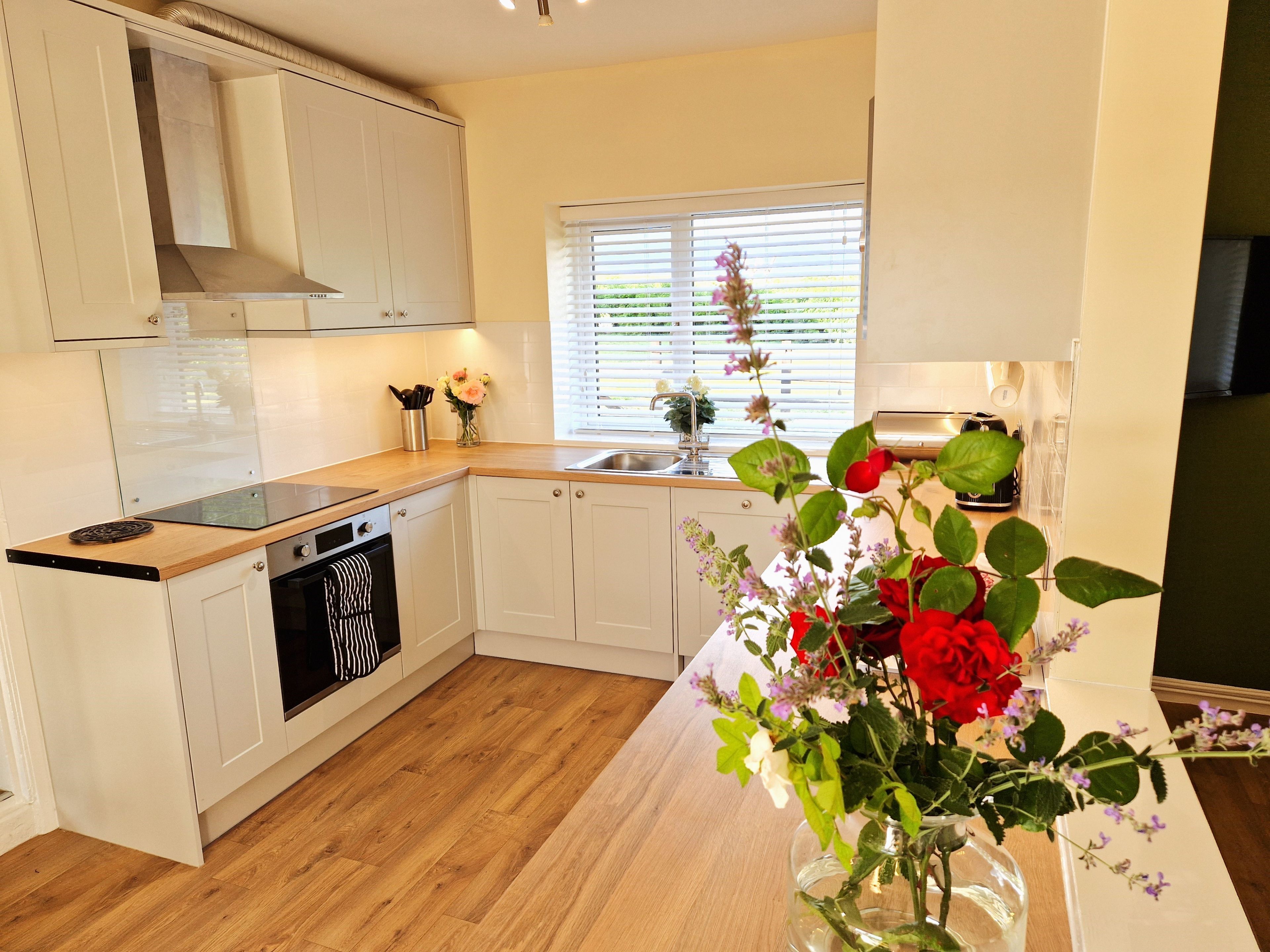 A three bedroom, two bathroom that sleeps 5 guests  in 3 bedrooms