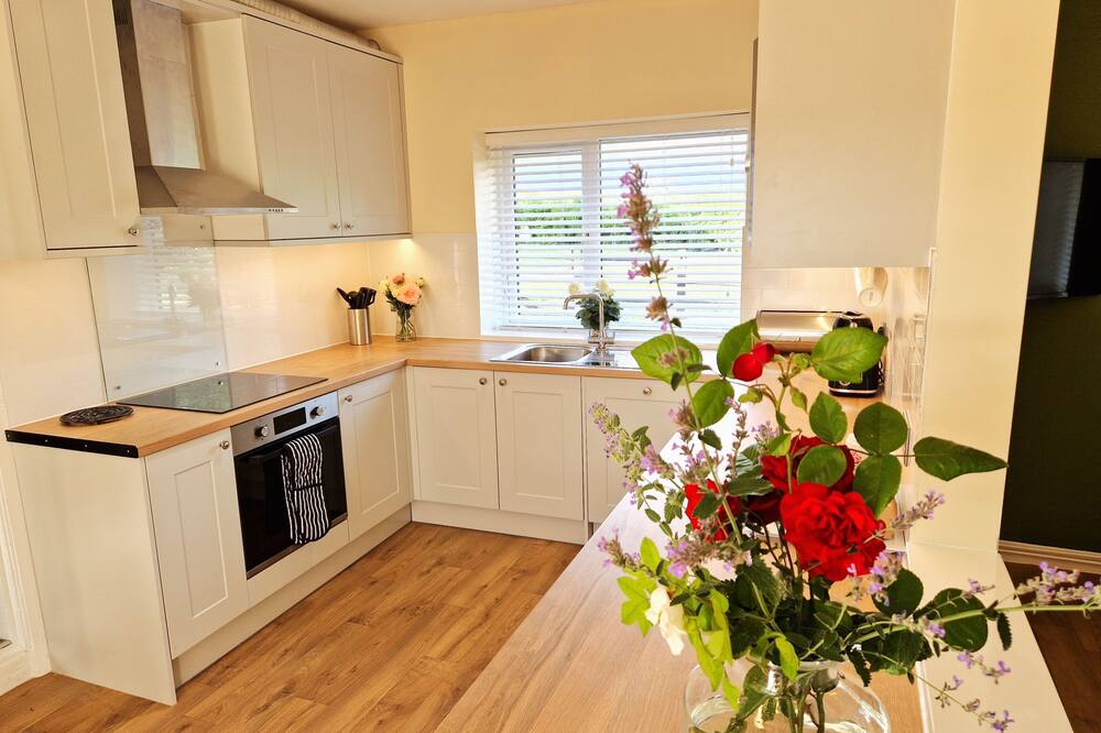 A three bedroom, two bathroom that sleeps 5 guests in 3 bedrooms