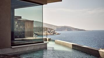 Acroterra Villa (2 Bedroom Villa with private Infinity pool) | 1 quarto, frigobar, escrivaninha, quartos à prova de som