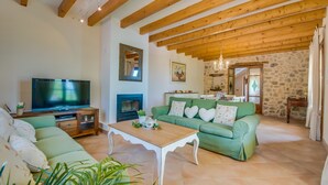 TV, fireplace, DVD player