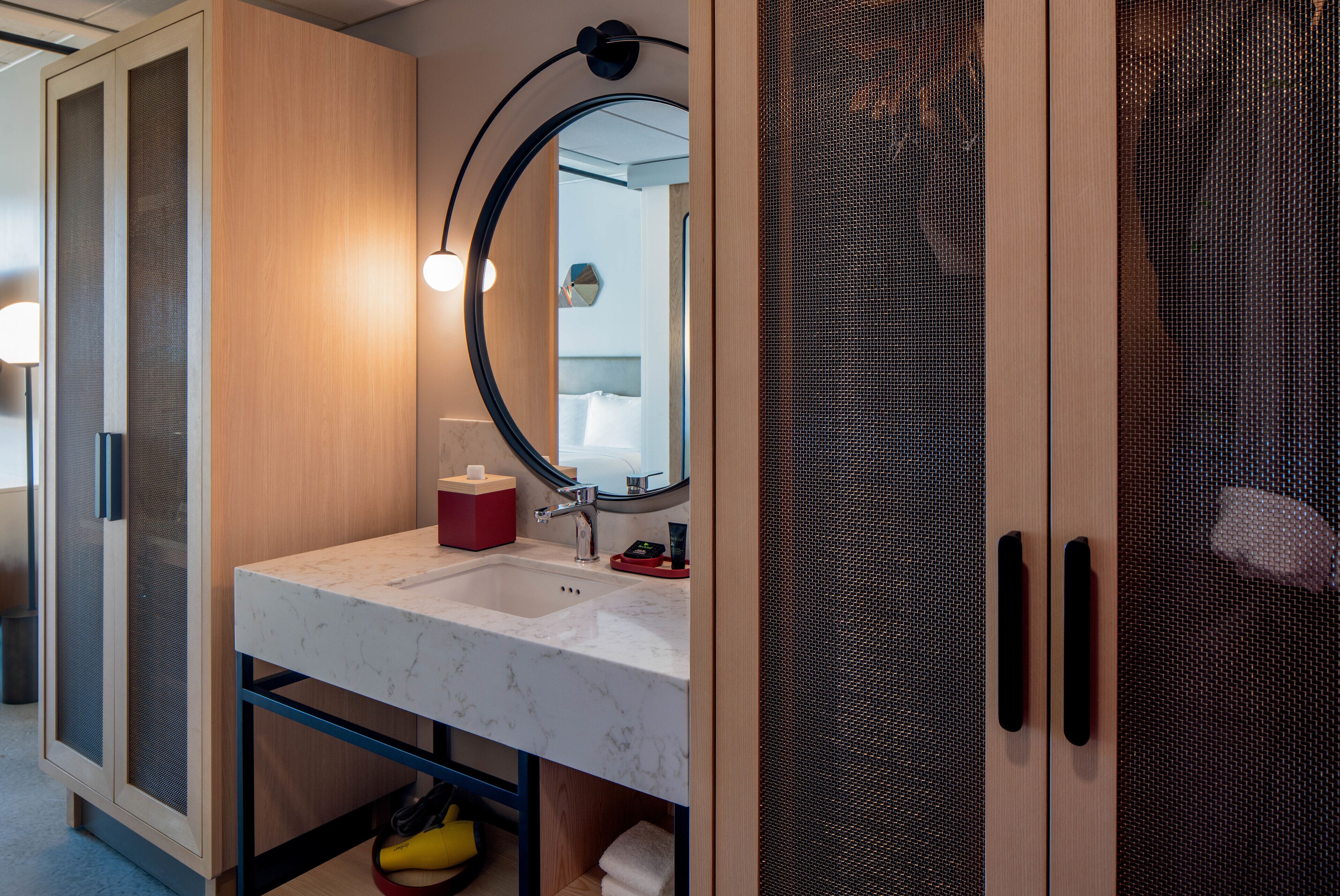 free toiletries, hair dryer, bathrobes, towels