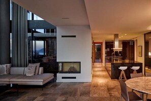 Villa, 5 Bedrooms | Living area | LCD TV, fireplace - BO022 Bodrum by Villaofsummer (Bodrum)