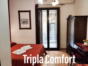 Chambre Triple Confort, balcon, vue ville