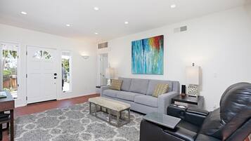 Smart TV, DVD player, streaming services, video library