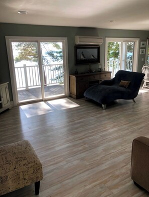 TV, DVD player, stereo