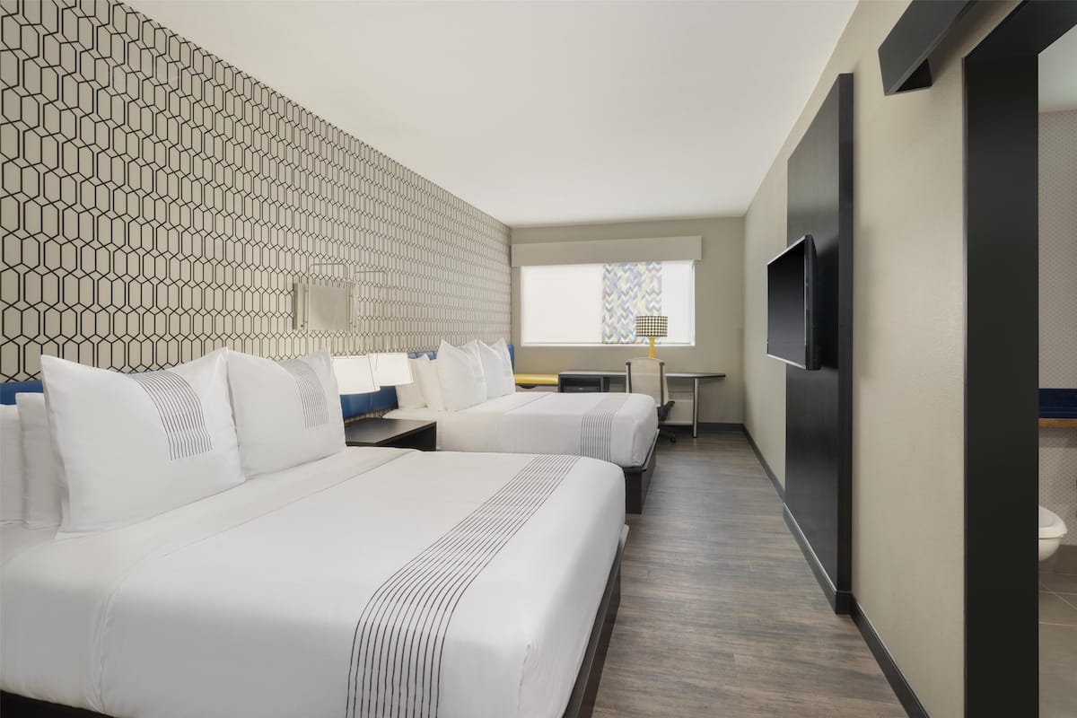 1 bedroom, premium bedding, memory-foam beds, laptop workspace