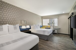 Quarto standard, 2 camas Queen, acessível, para não fumantes | Roupas de cama premium