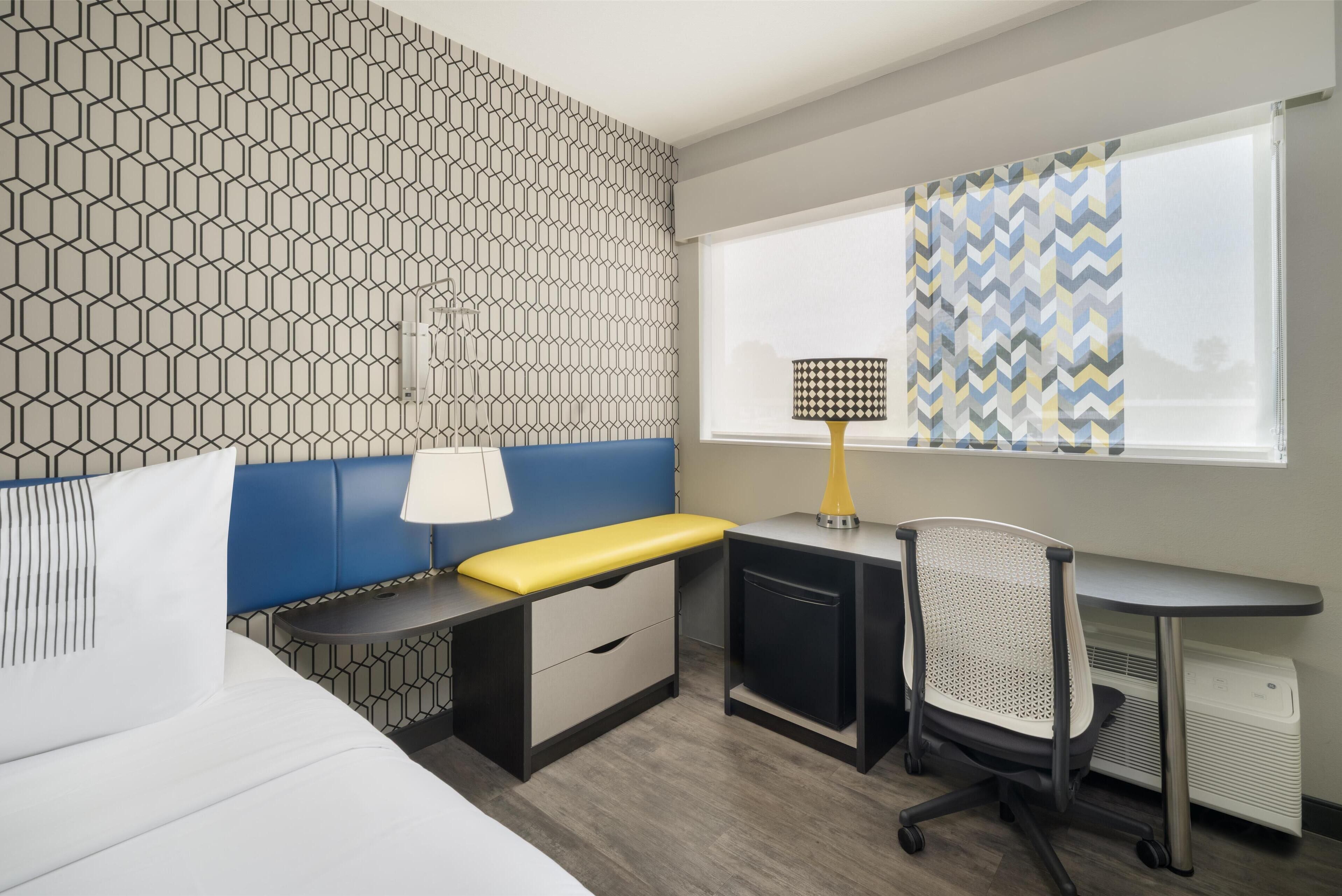 1 bedroom, premium bedding, memory-foam beds, laptop workspace