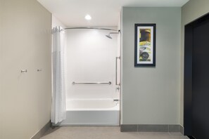 Standard Room, 2 Queen Beds, Accessible, Bathtub | Bathroom | Designer toiletries, hair dryer, towels, soap