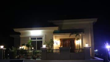 Front of property – evening/night