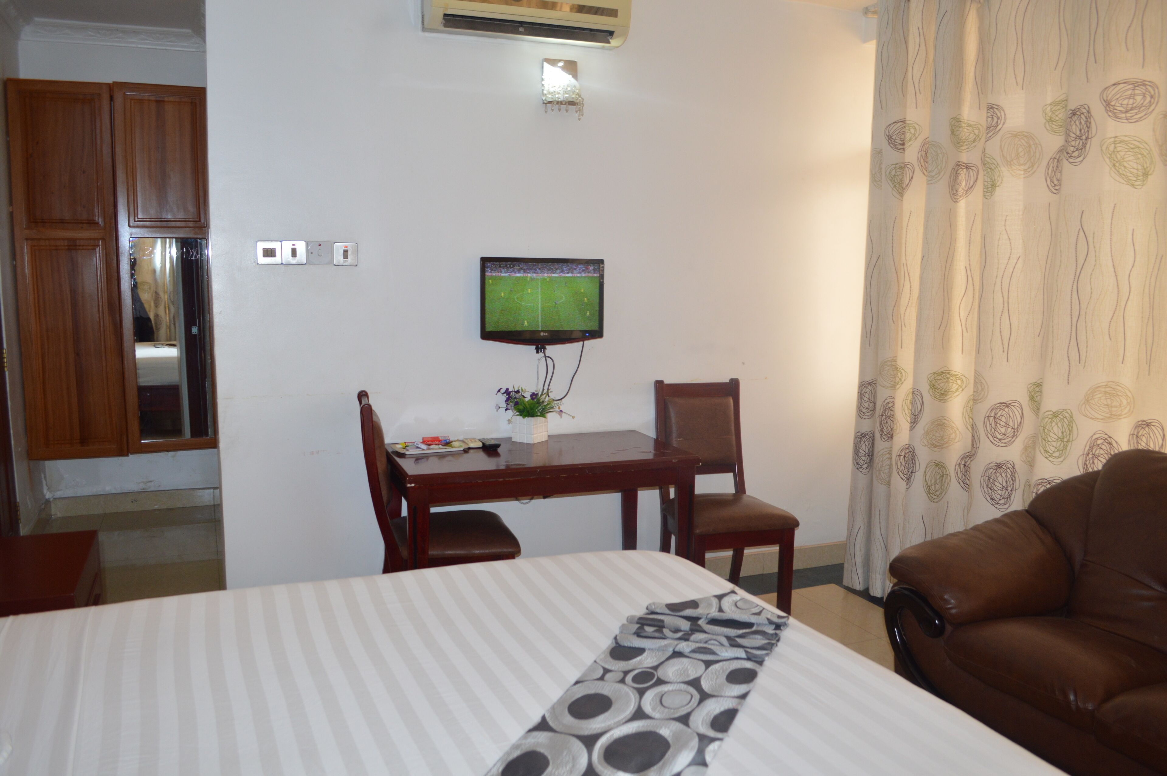 in-room safe, desk, blackout curtains, iron/ironing board